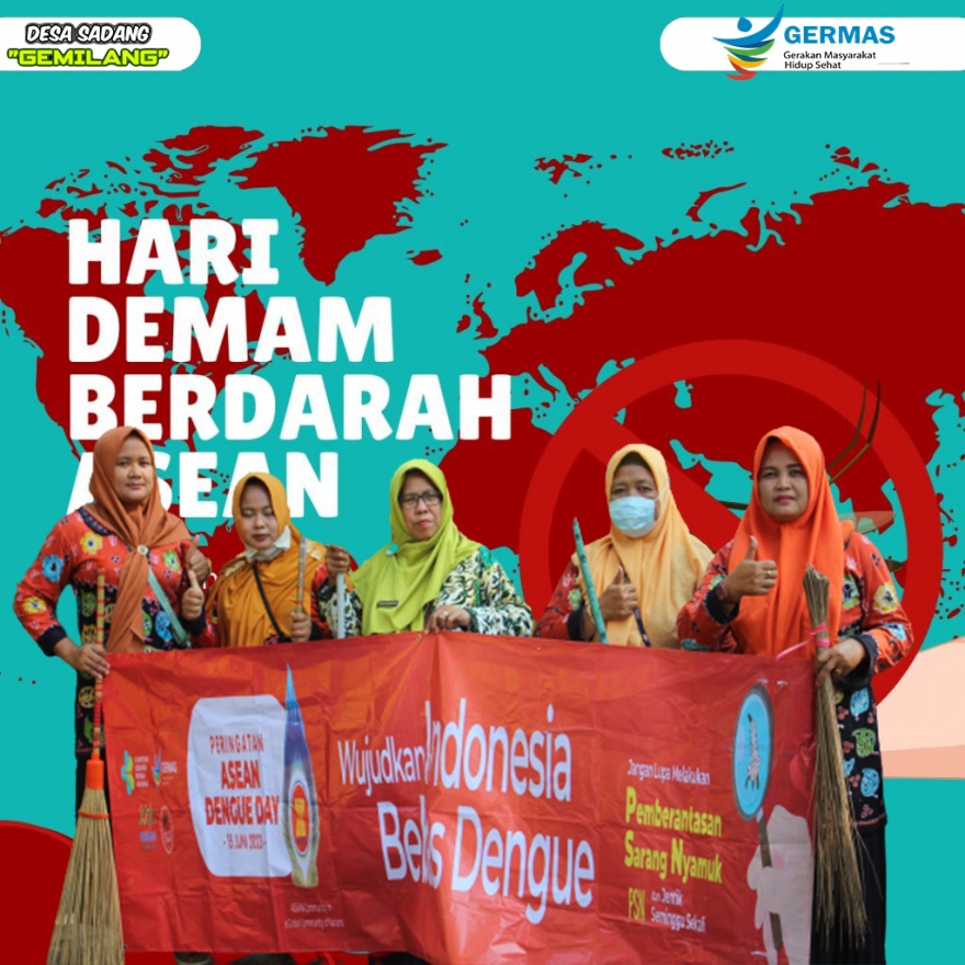 KERJA BAKTI BIDAN DESA BERSAMA KADER POSYANDU PERINGATI ASEAN DENGUE DAY 2023